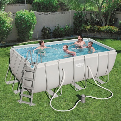 Piscina Desmontable Tubular Bestway Power Steel 488x244x122 cm Depuradora